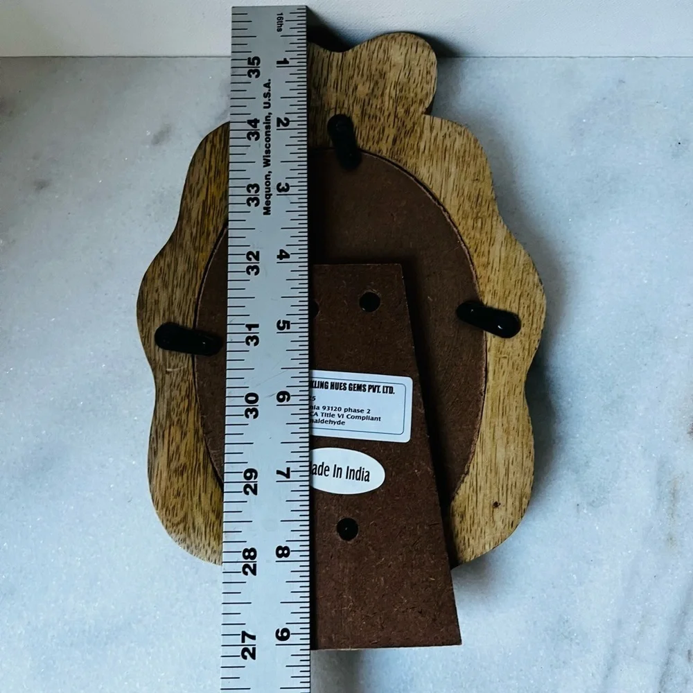 Rustic Brown Wooden Photo Frame handcrafted bow on top